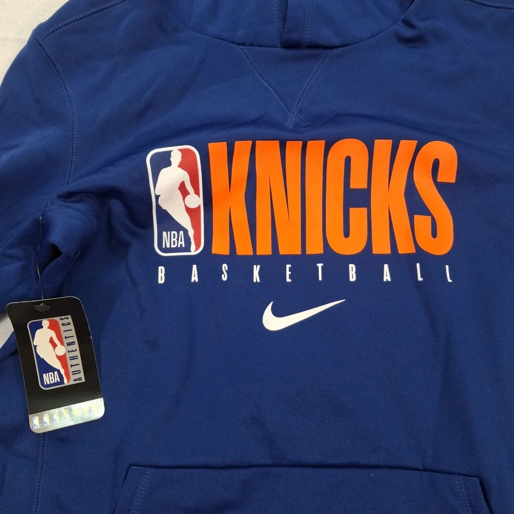 New York Knicks Nike Hoodie Youth M Blue NBA Basketball Dri-FIT 9Z2B7BBKP NEW